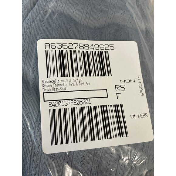 Bumblebella by Jill Martin Dreamy Pointelle Tank & Pant Set Small Denim Wash NEW - Picture 2 of 6